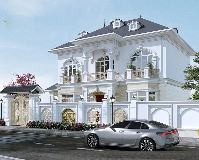 Biệt thự 2 tầng kiểu Pháp