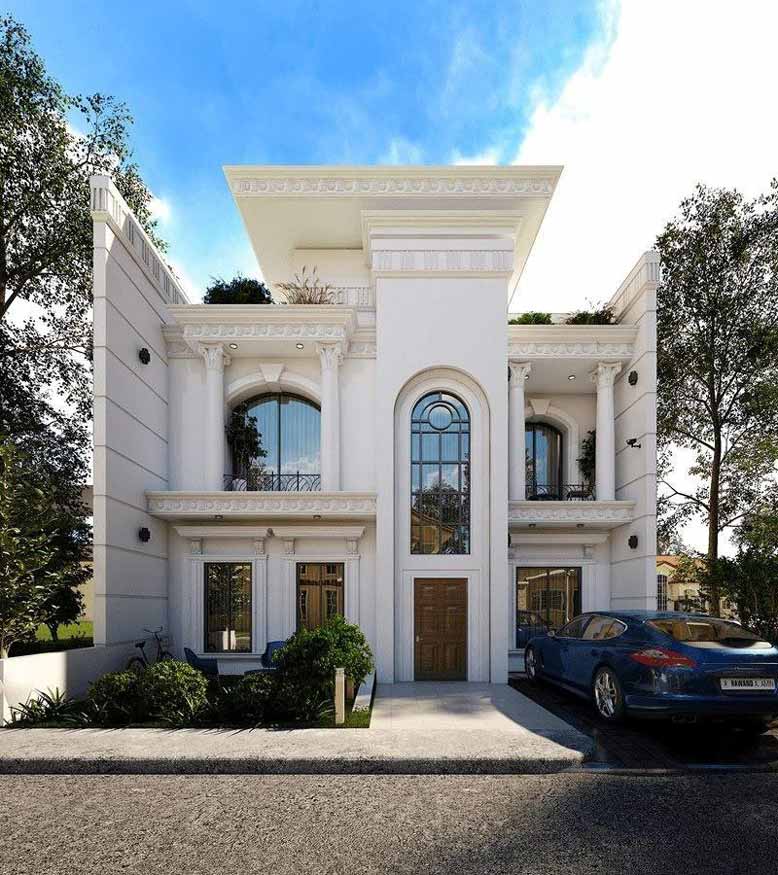 Biệt thự 2 tầng kiểu Pháp