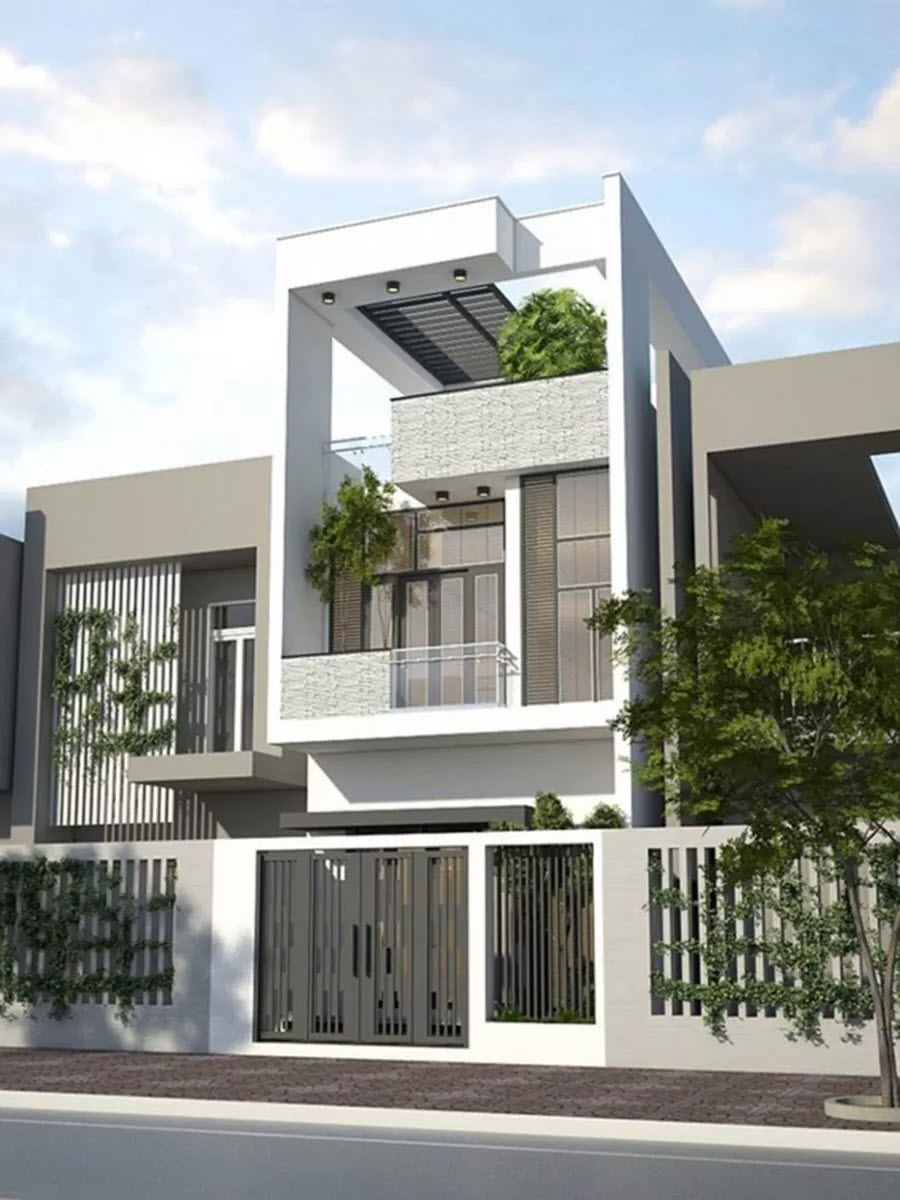 Mẫu nhà 3 tầng diện tích 100m2 đẹp tạo sự khác biệt so với những ngôi nhà khác trên phố